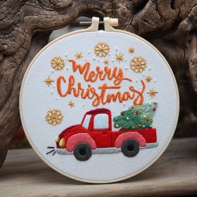 Christmas Cartoon Pendant Round Living Room Decoration (Option: Car-No Stretch)