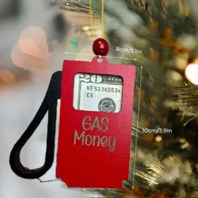 Christmas Gasoline Wallet Pendant Home Ornament And Decoration (Option: RED GAS MOEY)