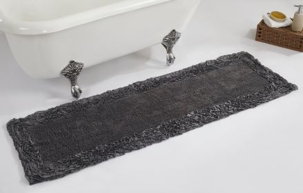 Shaggy Border Collection (Color: GrayGray, size: 20" x 60" Runner)