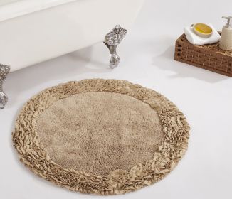 Shaggy Border Collection (Color: BeigeBeige, size: 30" Round)