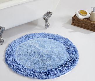 Shaggy Border Collection (Color: BlueBlue, size: 30" Round)