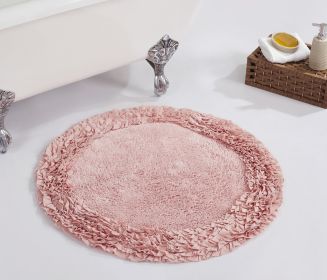 Shaggy Border Collection (Color: PinkPink, size: 30" Round)