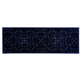 Myla Collection (Color: NavyNavy, size: 20" x 60" Runner)