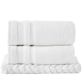 Chelsea Collection (Color: WhiteWhite, size: 3 Piece Set (27" x 54" | 20" x 30" | 27" x 54"))