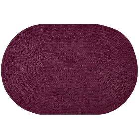 Country Solid Collection (Color: Burgundy SolidBurgundy Solid, size: 30" x 50" Oval)