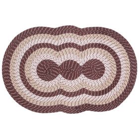 Country Stripe Collection (Color: Brown StripeBrown Stripe, size: 40" x 60" Tri-Circle)