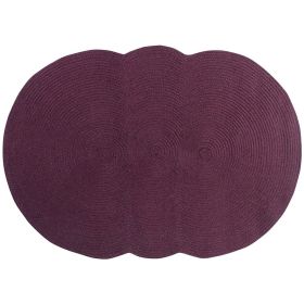 Country Solid Collection (Color: Burgundy SolidBurgundy Solid, size: 40" x 60" Tri-Circle)