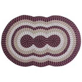 Country Stripe Collection (Color: Burgundy StripeBurgundy Stripe, size: 40" x 60" Tri-Circle)