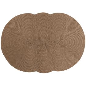 Country Solid Collection (Color: Cocoa SolidCocoa Solid, size: 40" x 60" Tri-Circle)