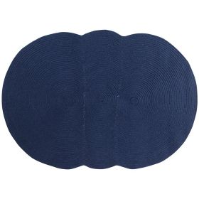 Country Solid Collection (Color: Dark Blue SolidDark Blue Solid, size: 40" x 60" Tri-Circle)