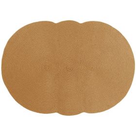 Country Solid Collection (Color: Straw SolidStraw Solid, size: 40" x 60" Tri-Circle)