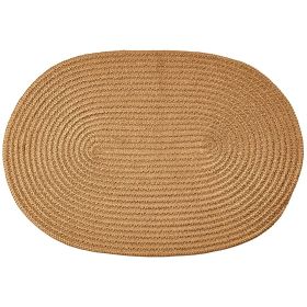 Country Solid Collection (Color: Straw SolidStraw Solid, size: 42" x 66" Oval)