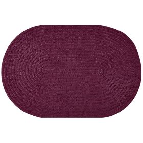 Country Solid Collection (Color: Burgundy SolidBurgundy Solid, size: 64" x 100" Oval)