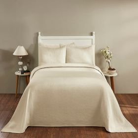 Sophia Collection (Color: IvoryIvory, size: Twin Bedspread)