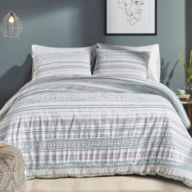 Diana Stripe Comforter (Color: AquaAqua, size: Twin Comforter Set)