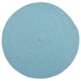 Cotton Solid Collection (Color: AquaAqua, size: 15" Round (Set of 4))