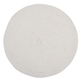 Cotton Solid Collection (Color: IvoryIvory, size: 15" Round (Set of 4))