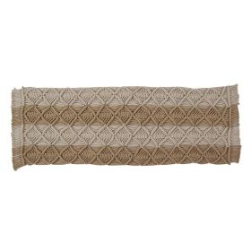 Macrame Multi Collection (Color: BeigeBeige, size: 13" x 36" Rectangle)