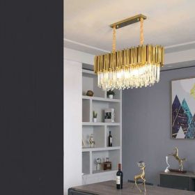 Chandelier Crystal Whole House Package Combination Living Room (Option: Long style 90CM-With three color dimming)