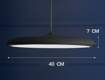 Nordic Modern Simple LED Chandelier Restaurant Chandelier Designer Chandelier (Option: Black-45cm)