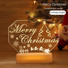 Christmas Decorations Night Light Decoration (Option: Merry Christmas Combination-Battery Type)