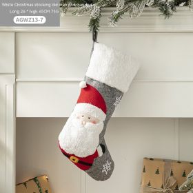 Cloth Santa Claus Cartoon Christmas Tree Hanging Decoration Party Gift Bag (Option: AGWZ13 7)