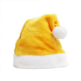 Creative Christmas Hat Decorative Plush Hat Rainbow Color (Option: Yellow-30 × 40cm)