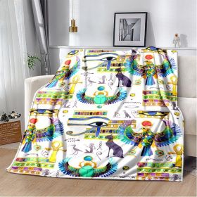 Ancient Egypt Mysterious Symbol 3D Digital Printing Flannel Nap Blanket Wholesale (Option: 6th-100*130cm)