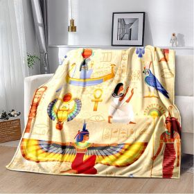 Ancient Egypt Mysterious Symbol 3D Digital Printing Flannel Nap Blanket Wholesale (Option: 7th-100*130cm)