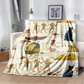 Ancient Egypt Mysterious Symbol 3D Digital Printing Flannel Nap Blanket Wholesale (Option: 17th-100*130cm)