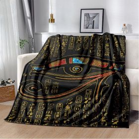 Ancient Egypt Mysterious Symbol 3D Digital Printing Flannel Nap Blanket Wholesale (Option: 4th-130*150cm)