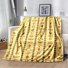 Ancient Egypt Mysterious Symbol 3D Digital Printing Flannel Nap Blanket Wholesale (Option: 15th-130*150cm)