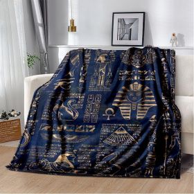 Ancient Egypt Mysterious Symbol 3D Digital Printing Flannel Nap Blanket Wholesale (Option: 1th-130*150cm)