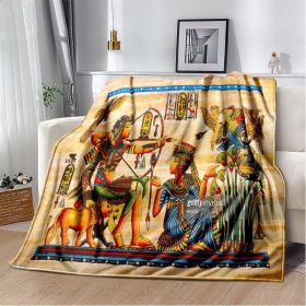 Ancient Egypt Mysterious Symbol 3D Digital Printing Flannel Nap Blanket Wholesale (Option: 10th-130*150cm)