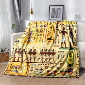 Ancient Egypt Mysterious Symbol 3D Digital Printing Flannel Nap Blanket Wholesale (Option: 3th-130*150cm)