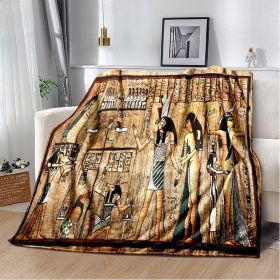 Ancient Egypt Mysterious Symbol 3D Digital Printing Flannel Nap Blanket Wholesale (Option: 19th-100*150cm)